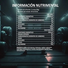Bcaas  Glutamina Athyra Nutrition 1 Kg 50 Servicios