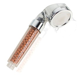 finlon Shower Head Natural Ore Ceramic Ball Built-in Negative Ions, Remove Chlorine Increase Pressure Water Saving Water 200 Pressure 30 Water Resistant