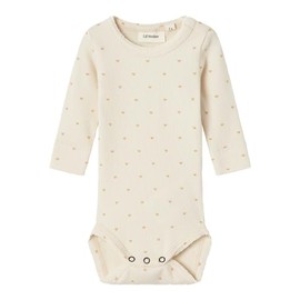 NAME IT Baby Girl Nbfgago LS Slim Bodysuit Lil Noos Long Sleeve Bodysuit, Turtledove/Aop:heart