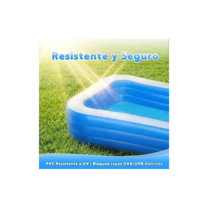 30518356cm Alberca Inflable Grandes Piscinas Rectangular Azul Ununmx