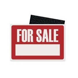 Cosco Printed for Sale Sign Kit, Includes Vinyl Numbers and Symbols, 8" x 12", Red/White,