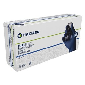 HALYARD* PUREZERO* MARIN-XTRA* Nitrile Exam Gloves, 12" Length, 6 Mil, Laboratory, Research Environment, Clean Area Use, Blue, XL (Box of 50)