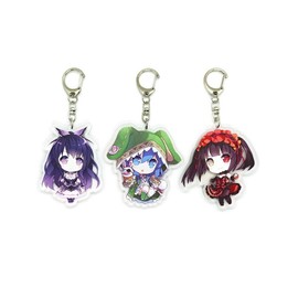 EBTY DREAMS Inc. - Set of 3 Date A Live Acrylic Keychain Kurumi Tokisaki, Tooka Yatogami, Yoshino v3