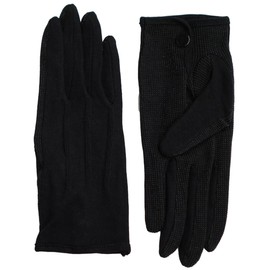 SANDAI High Breath Cotton Extra Men's Anti-Slip Formal Gloves Cotton Gloves Set for Taxi Bus Drivers Drivers Driving School Instructors Technicians L Black (1 Pair), Black (1 pair)
