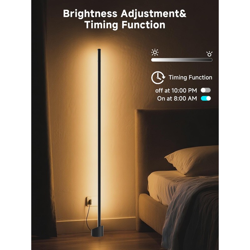 Tyute Standing Floor Lamp, RGB LED Lamp with Music Sync,