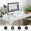 VASUHOME 32" x 20" Clear Tempered Glass Desk Mat -