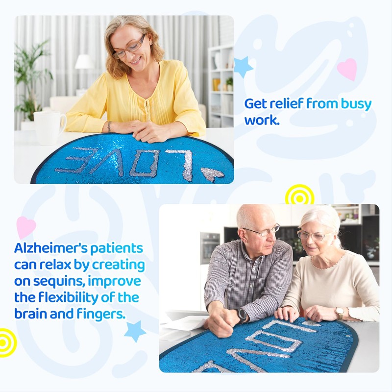 Rainbow Sequin Fabric,Mesh Sequins Glitter Wall, Sensory Fun W/Shape Stencils