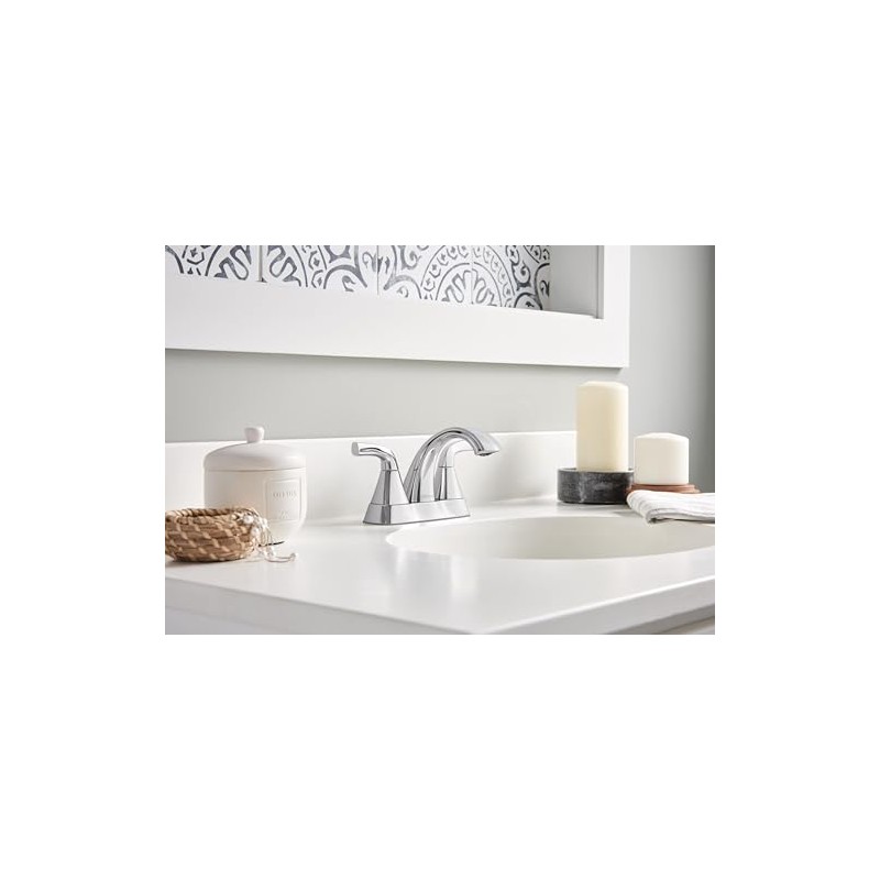 Peerless P2535LF Parkwood Two Handle Lavatory Faucet Centerset, Chrome