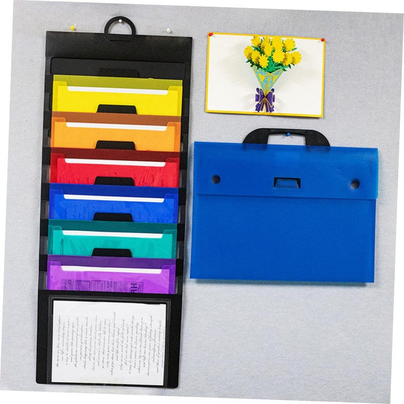 Operitacx Sheet Folder Organizer Reinforced Handles Wall Hanging File Organizer