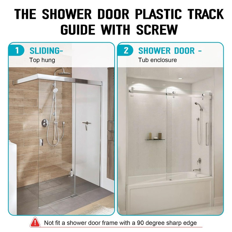 M6209 Sliding Shower Door Bottom Guide 1/2" Wide Fit for