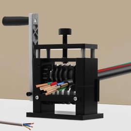 CNCEST 6 Holes Manual Cable Wire Stripping Machine, Manual Wire Stripping Machine, Wire Stripping Tool for Finishing Wires, Soft-Skinned Cables, Multi-Core Wires (Black)