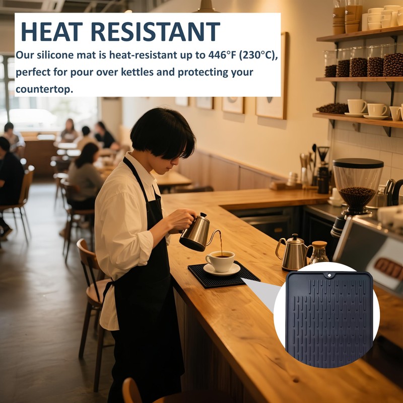 Drying Mat for Pour Over Coffee Maker Set Bar Service