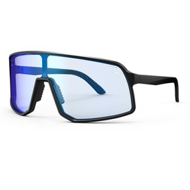 YOZISS Photochromic Sports Glasses for Men & Women – Lightweight Cycling Sunglasses with UV400 Protection, Adjustable Nose Pads, TR90 Frame – for MTB, Running, Baseball, Outdoor Activities (Blue)