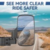 UTV Side Mirrors Convex Rear View Anti-Glare 360 Degrees Rotated