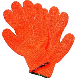 Innovative Scuba Concepts GL1507 Orange Vinyl Coated Gloves for Spearfishing Florida Lobster,Large