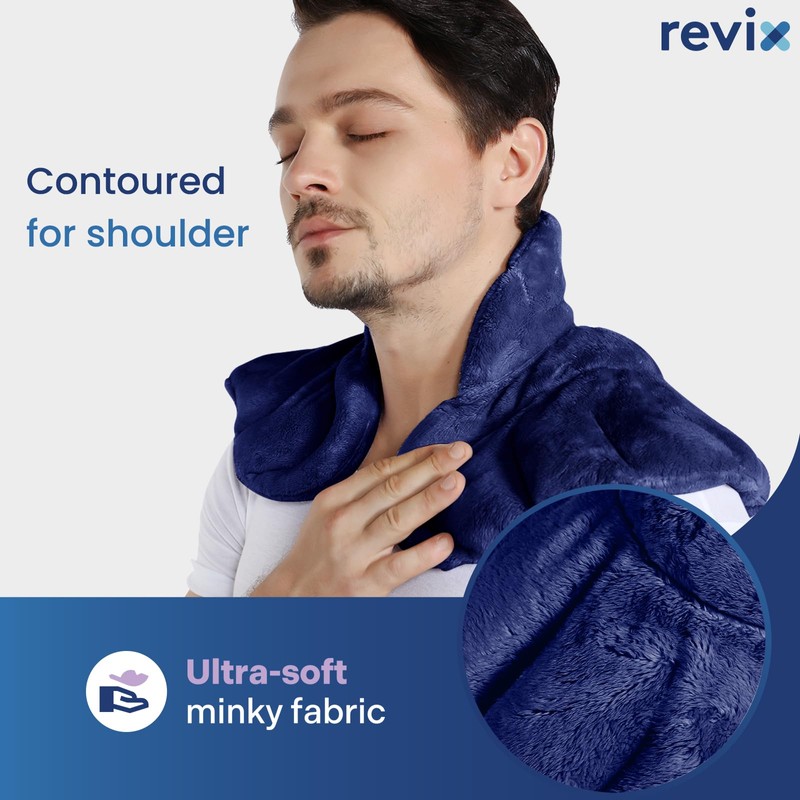 REVIX Neck Warmer Microwavable Heating Pad with Moist Heat, Microwave
