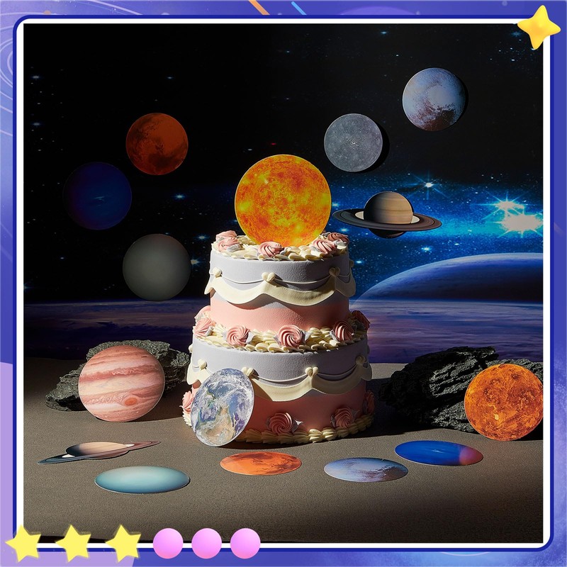 60 Pcs Solar System Cutouts for Bulletin Board 9 Planets