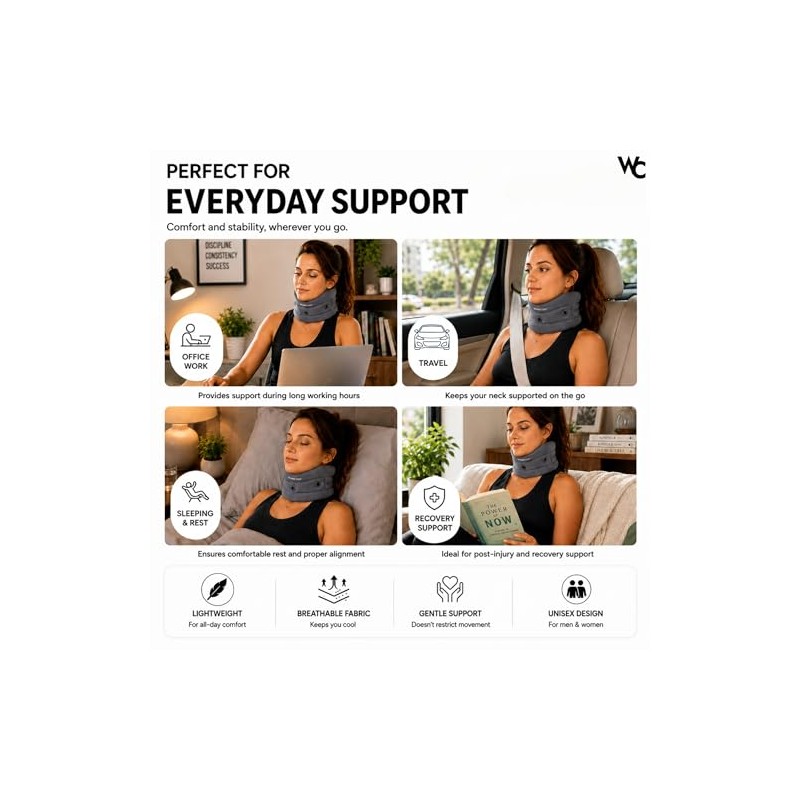 Wonder Care Collar cervical suave Collar ajustable Soporte para el
