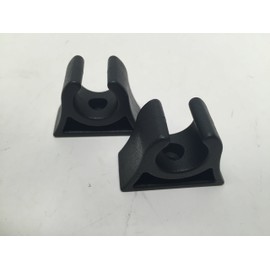 Marine Boat Canoe Kayak Pair of Black PP+TPR Molded Paddle Clip 3/4" Diameter