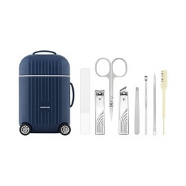 Manicure Set Personal Care Nail Clipper 8 PCS Nail Clipper Set - Nail Tools,Professional Nail Care kit(Blue)