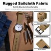 WOCCI 24mm Watch Band, Sailcloth Fabric, Quick Release, Replacement Strap,