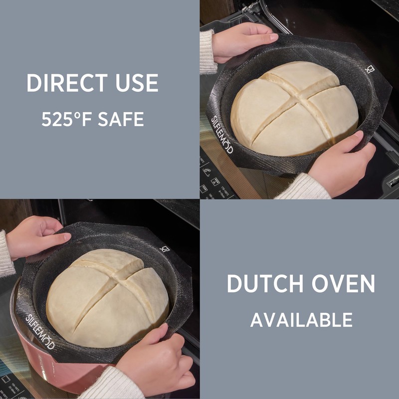 SILFLEMOD Silicone Peforated Sourdough Bread Baking Mold - Perfect Round