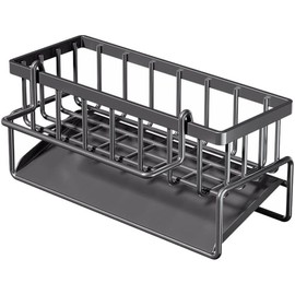 Organizador para Fregadero De Cocina Soporte para Esponja Y Cepillo Estante De Almacenaje con Drenaje para Jabón Paños De Cocina Y Accesorios 9.05 X 3.93 X 3.54 in
