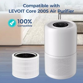 Fil-fresh 2x Core 200S Air Purifier HEPA Filter Replacement for LEVOIT Core 200S 200S-RF