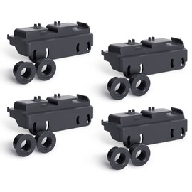 4-Pack WD28X27241 Dishwasher Rack Carrier and Roller Kit Compatible GE Dishwasher Lower Rack Wheels Assembly, Fits L and R Side. Exact Fit ReplacesWD12X28078 WD12X10438 WD12X10439 WD12X10446
