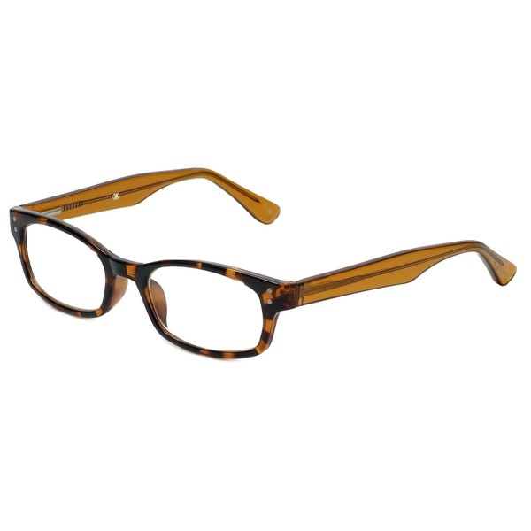 Corinne McCormack Designer Reading Glasses Channing in Amber-Tortoise +1.00