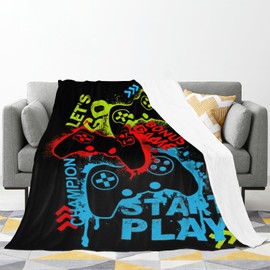 Conank Gamer Blanket - Gaming Blanket - Gaming Throw Blanket - Gamer Throw Blanket for Game Lovers - Video Game Blanket Cozy Stylish Game Room Couch Bed Sofa Decor 40"x50"