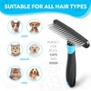 Dog rake deshedding dematting Brush Comb - Undercoat rake for