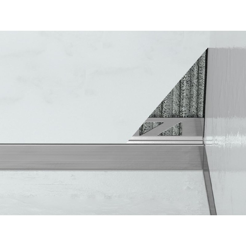 tktrading24 Shower Wall Wedge Profile Gradient Profile Walk-in Shower Brushed