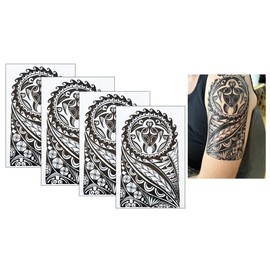 4 Blätter Temporäres Tribal Tattoo Maori Arm Tattoo Oberarm Tattoo Fake Tattoo HB857x4
