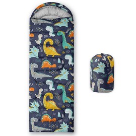 BSNTHO Cute Dinosaur Printed Camping Sleeping Bags,Lightweight,Waterproof Sleeping Bags for Adults & Kids,3 Season Warm & Cool Weather,Traveling,and Outdoors,Camping Gear Equipment31x90inch
