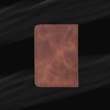 VENOULT Full Grain Genuine Leather Card Holder, Bi-fold Slim Wallet