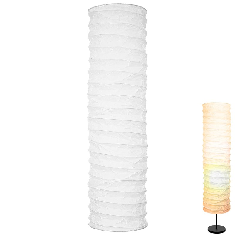 STOBOK Rice Paper Floor Lamp Shade Nordic Style Table Light