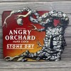 Angry Orchard Hard Cider Stone Dry Apple Tree Logo Metal