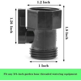 Unbranded 4 Pack 3/4" Garden Hose Shut off Valve,1-Way Restricted-Flo