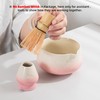 TEANAGOO Matcha Schale mit Ausgießer,2-Pcs Fuji Design Keramik Schale und