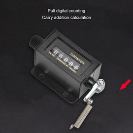 Mechanical Counter, 5 Digit Counting Bale Counter Reset Function Glass Mirror Design Reliable Durable Clear Accurate for Printing for Machine for Industry