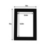 5x7 Black Mat for 4x6 Photo Black Core Picture Matboard