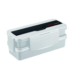 Asvel TLB-TS870 Bento Box, Dishwasher Safe, Chopsticks Included, 2 Tiers, N-Lantas Collection, Ag Antibacterial, White