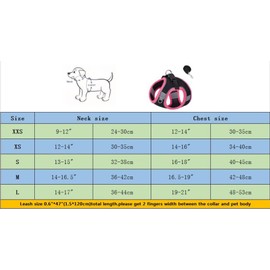 Dogs Kingdom Dog Harness Leash No Pull, Reflective Cat Harness and Leash Set, Adjustable Soft Puppy Harness, Step in Dog Harness Leash Set for Small Dogs Cat,Dark Blue,L