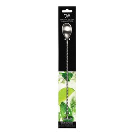 Tala Stainless Steel Cocktail Spoon, 27.5cm Bar Spoon with Weighted End, Spiral Handle & Muddler, Double-Ended for Mixing, Layering & Crushing, Dishwasher Safe