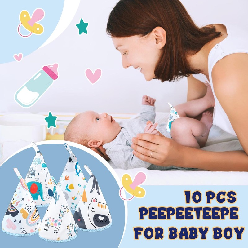YSSPPOY 10 Pcs Coral Velvet Peepeeteepe Baby Boy with Storage