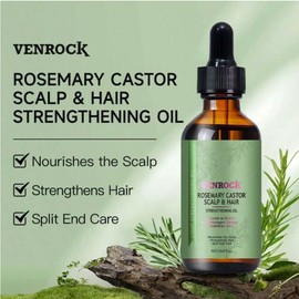 Rosemary Castor Scalp and Hair Strengthening Oil with Biotin, 60ml