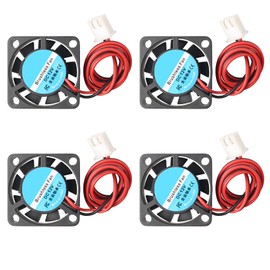 Jopto Pack of 4 2507 Fan DC 12 V Brushless Cooling Fan 25 x 25 x 7 mm Silent 2 Pin Cooling Fan with 28 cm Cable for 3D Printer PC CPU Computer Case Fan Cooler