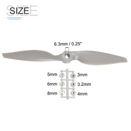 sourcing map 9x6 Propeller RC Propellers 2 Vane Blades Props Grey with Adapter Rings for Electric Airplane Aircraft, Pack of 4