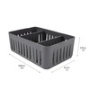 Simplify Cestino impilabile a 3 scomparti con divisori regolabili, organizer